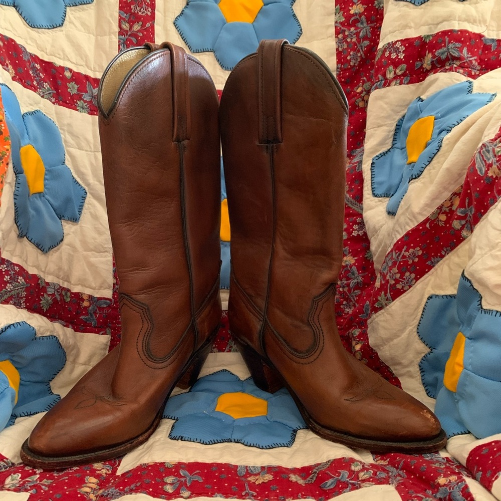 Vintage Womens FRYE Cowgirl Boots